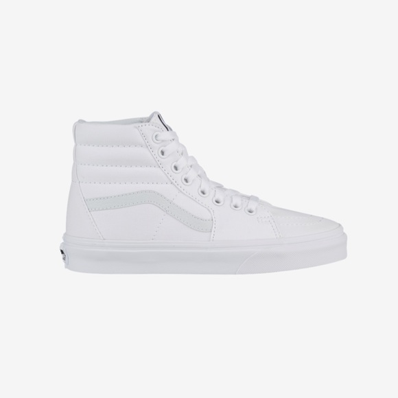 Vans Womens Sk8 Hi Canvas True White - Picture 3 of 7